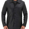 Winchester Mens Black Leather Coat