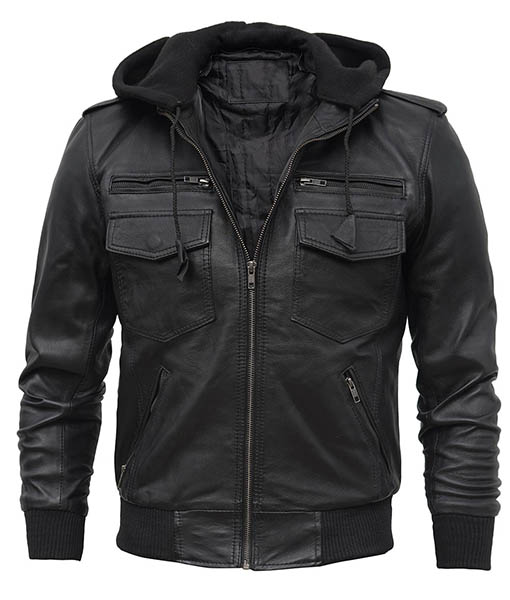 Craig Black Leather Jacket