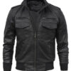 Craig Black Leather Jacket