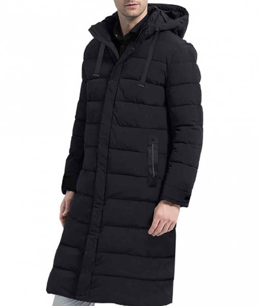 Ryan Black Long Puffer Coat