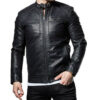 Terrance Black Leather Jacket