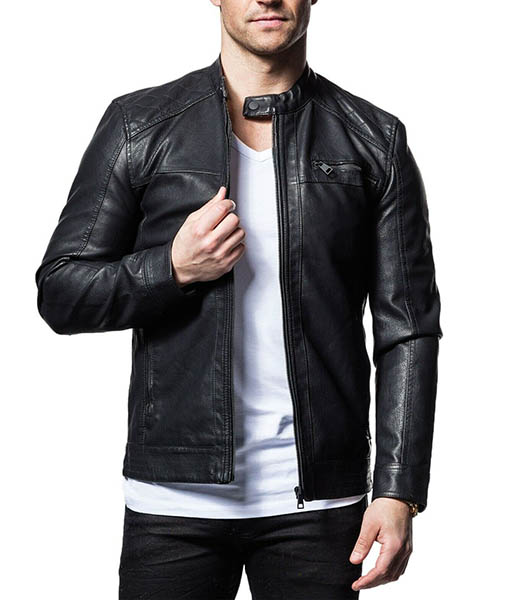 Terrance Black Leather Jacket