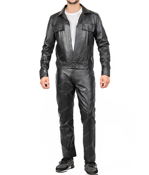 Elvis Black Leather Suit