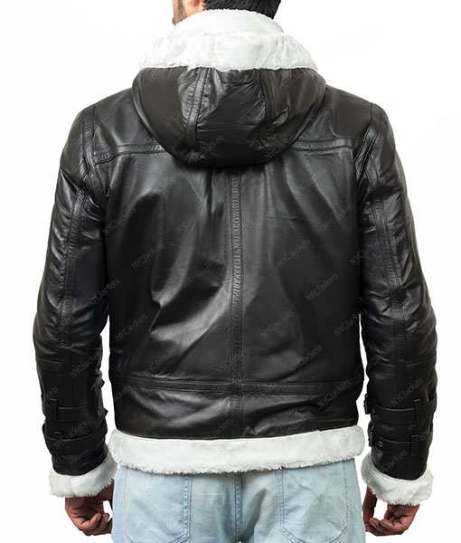 Markham Black Aviator Hooded Jacket
