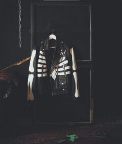 AXL Rose Skeleton Biker Black Leather Jacket
