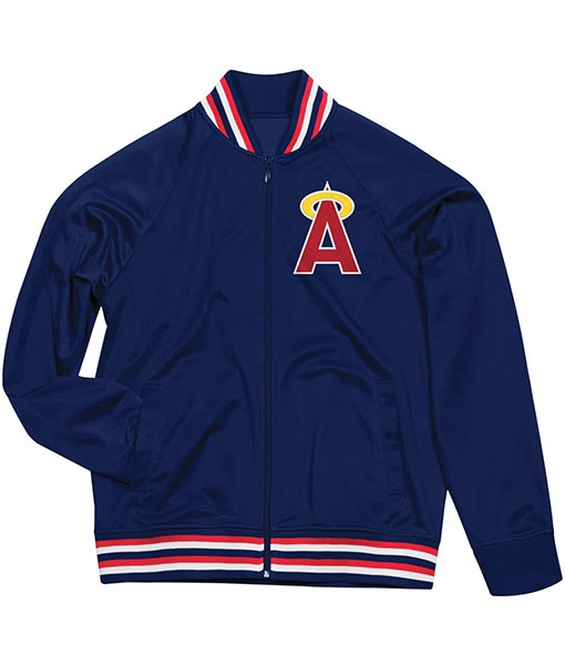 MLB California Angels Track Blue Jacket
