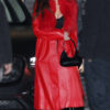 Megan Fox Fur Red Coat