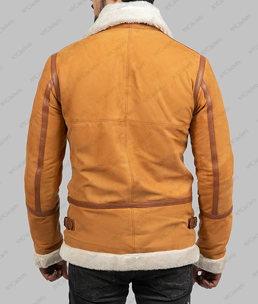 Men's Light Brown Shearling Jacket