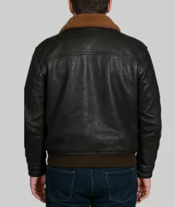 Elon Musk Mens Brown Leather Jacket-Back