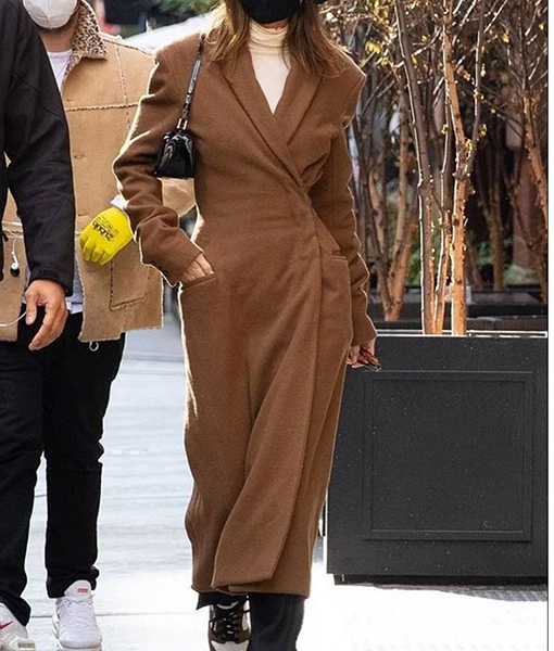 Kendall Jenner Street Style Brown Coat