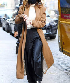 Kendall Jenner Street Style Brown Coat