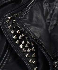 Women's Punk Stylish Studded Leather Jacket