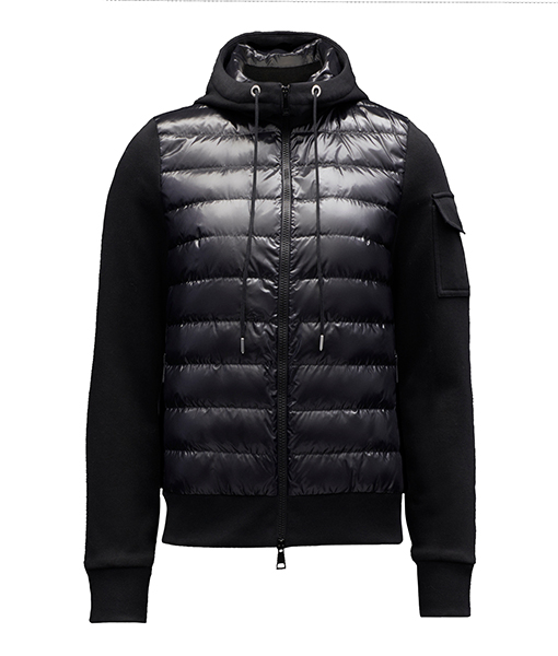 Women Black Quilted Hooded Jacket