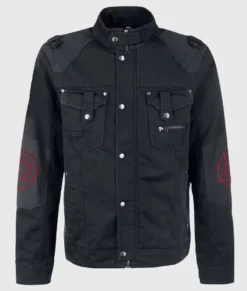 Corey Black Cotton Jacket-Front