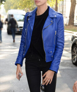 Hailey Baldwin Leather Jacket
