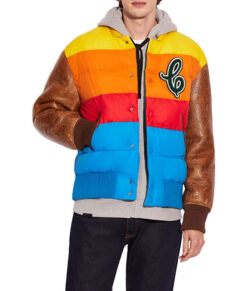 Hybrid Puffer Varsity Jacket
