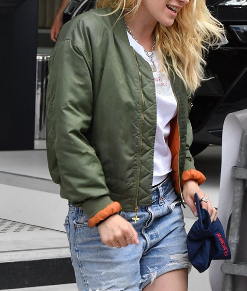 Kristen Stewart Green Bomber Jacket Nycjackets