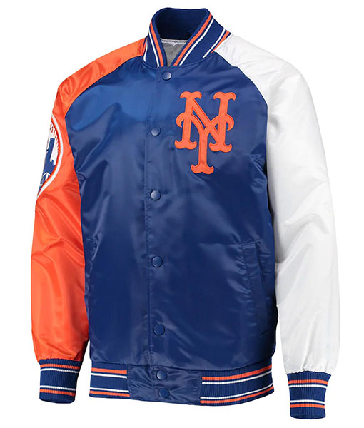 New York Mets Blue Orange and White Jacket
