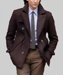 Tom Hiddleston Loki Peacoat-Front View