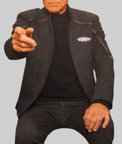 Star Trek Picard Jean-Luc Black Jacket-Front View