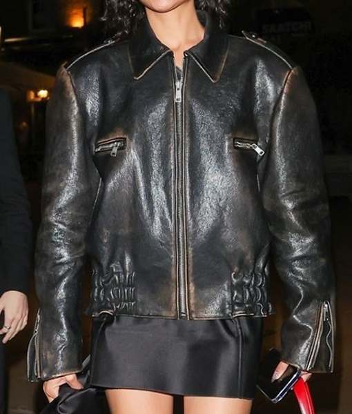 Lizeth Selene Black leather Jacket