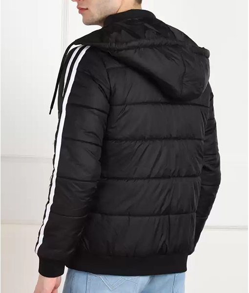 Mens Black Quilted Puffer Jacket