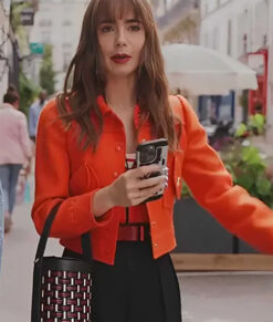 Emily In Paris S03 Emily Orange Jacket