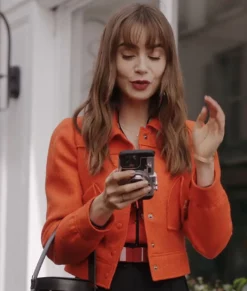 Emily In Paris S03 Emily Orange Jacket
