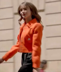 Emily In Paris S03 Emily Orange Jacket