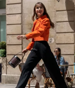 Emily In Paris S03 Emily Orange Jacket