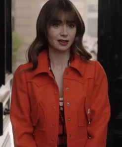 Emily In Paris S03 Emily Orange Jacket
