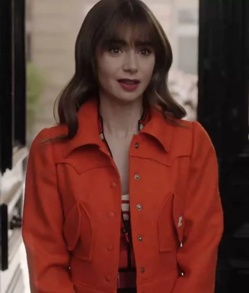 Emily In Paris S03 Emily Orange Jacket