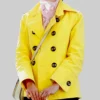 Emily in Paris S03 Emily Yellow Coat-Front View