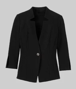 Beth Micro Boucle Black Jacket-Generic