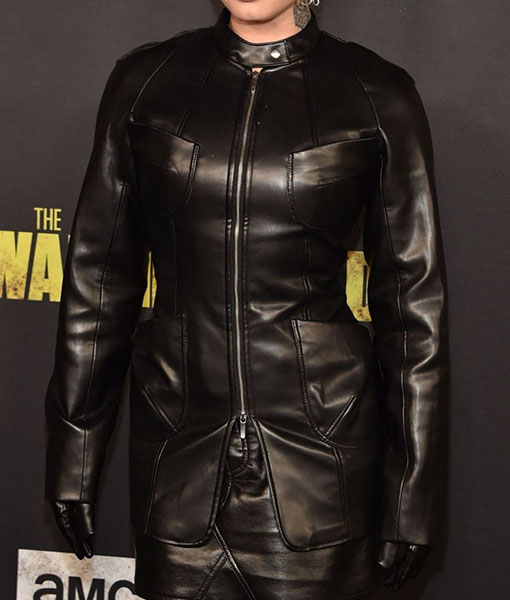 Demi Lovato Jacket at The Walking Dead Event