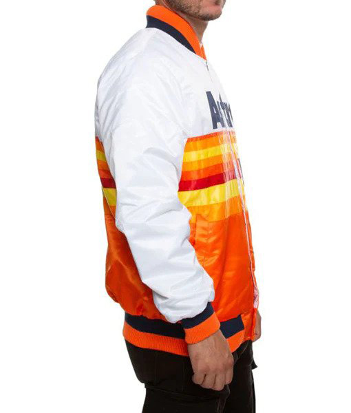 White And Orange Houston Astros Jacket