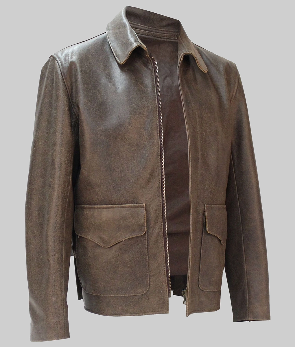 Indiana Jones Leather Jacket from Dial of Destiny Distressed