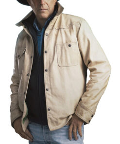 John Dutton White Leather Jacket
