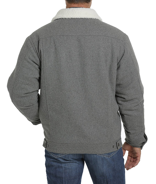 Men's Grey Wool Classic Trucker Jacket