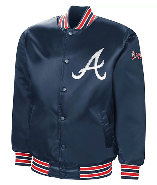 A Braves Satin Varsity Jacket