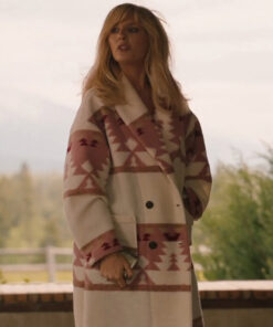 Beth Classy Pink and White Coat