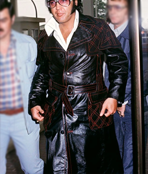 Elvis Black Leather Coat