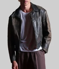 Elvis Presley 2022 Leather Jacket-Front View