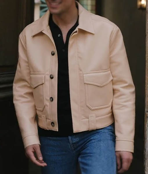 Gabriel Emily in Paris S03 Leather Jacket