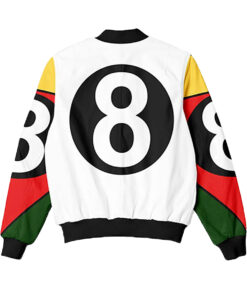 8 Ball 90's White Bomber Jacket