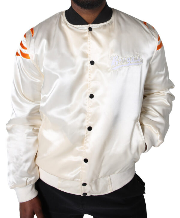 Bengals White Satin Jacket