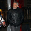 George Clooney Wolves 2023 Leather Jacket