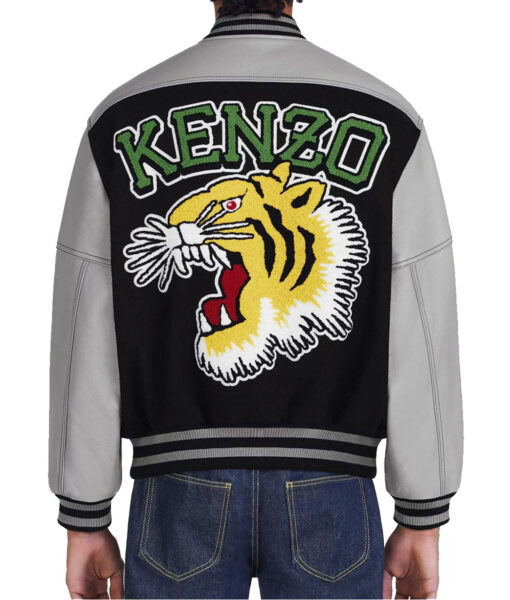 Kenzo Paris Grey Varsity Jacket