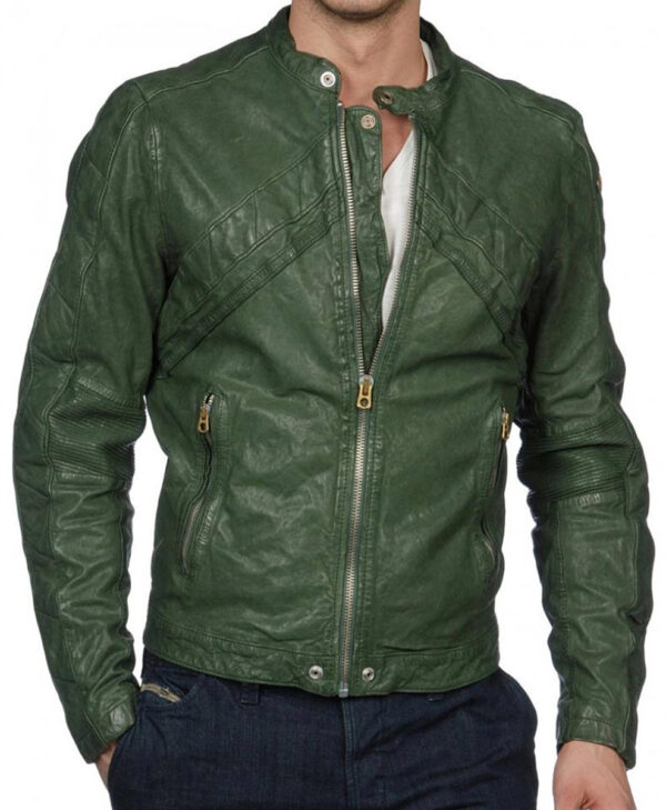 Men's Green Leather Jacket