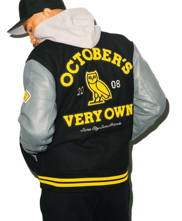 October Very Own Black Varsity Jacket